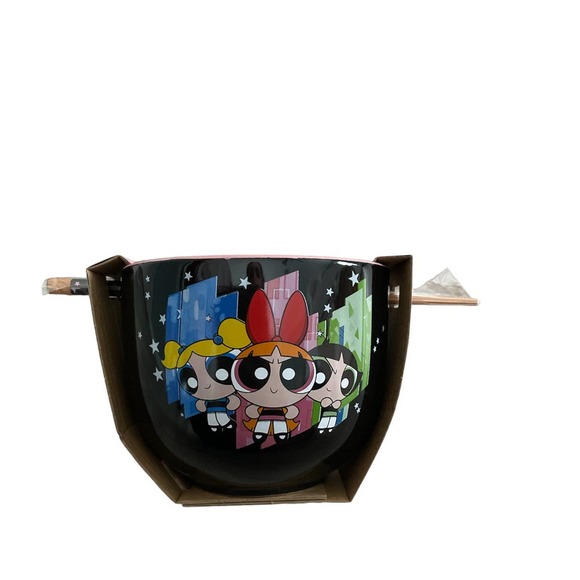 New Powerpuff Girls Ramen bowl with chopsticks - Picture 1 of 2